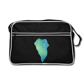 La Palma - Retro Tasche - Schwarz/Weiß - Vorne