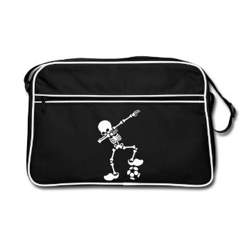 Dab dabbendes chaussures de bois de football squelette Hollande - Sac Retro - noir/blanc - Devant