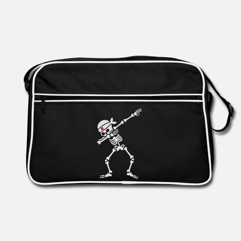 Dab skeleton kamikaze Japan Judo Karate Samurai Retro Tasche