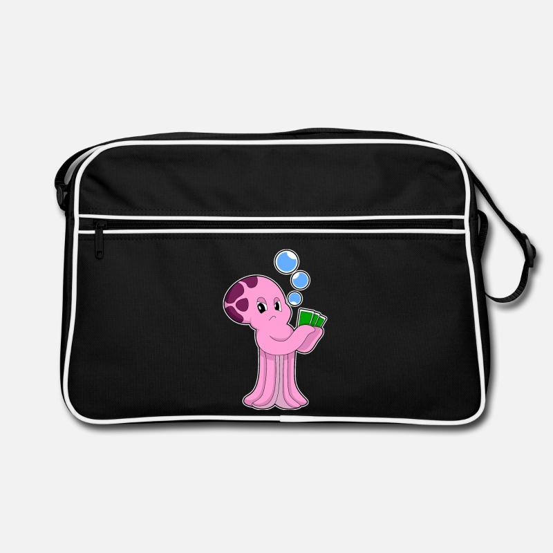 Krake Poker Pokerkarten Retro Tasche