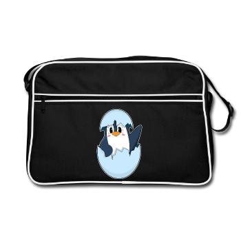 Penguin Eggshell - Retro Bag - black/white - Front