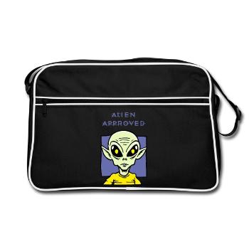 Conception Yellow Eye approuvée par Alien - Sac Retro - noir/blanc - Devant