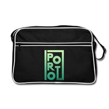 Porto Portugal Cadre dégradé - Sac Retro - noir/blanc - Devant