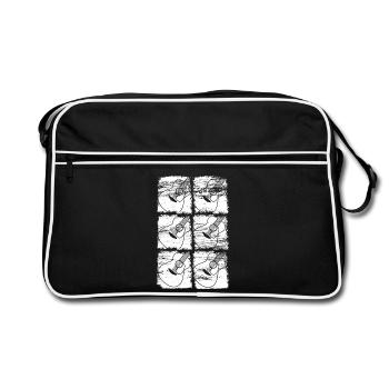 Dessin de guitare - Sac Retro - noir/blanc - Devant