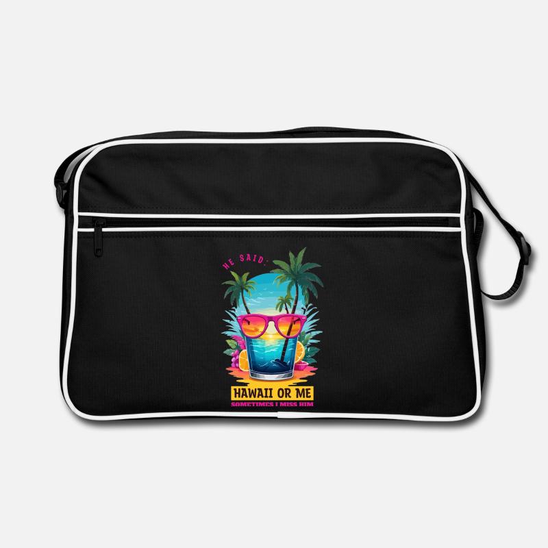 Er sagte: Hawaii oder ich Retro Tasche