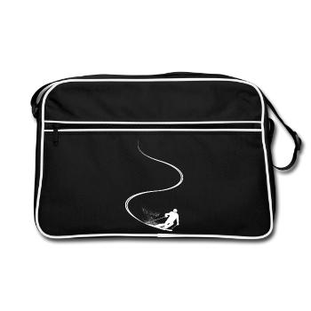 Piste de ski, Après-ski, Sports d’hiver, Vacances au ski - Sac Retro - noir/blanc - Devant