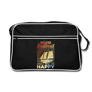 Vintage Sailing - Retro Bag - black/white - Front