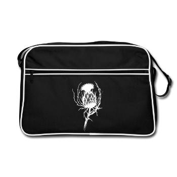 The delicate menace of the thistle blossom - Retro Bag - black/white - Front