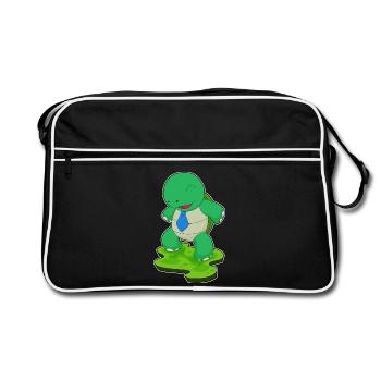 Turtle Necktie - Retro Bag - black/white - Front