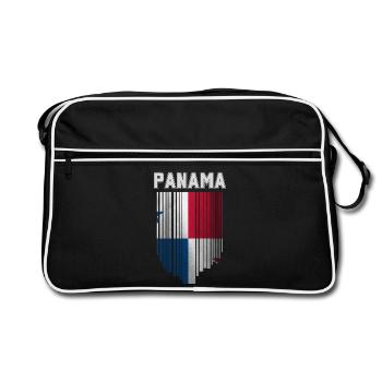 Drapeau panaméen, fierté panaméenne - Sac Retro - noir/blanc - Devant