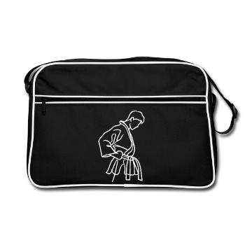 Karate Sketch - Retro Bag - black/white - Front