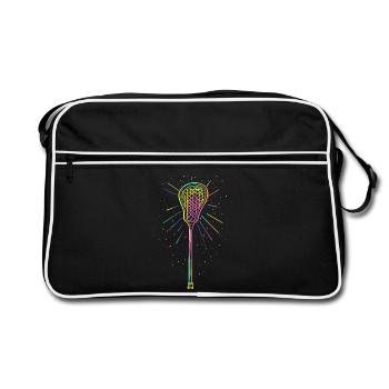 Lacrosse sticks - Retro Bag - black/white - Front