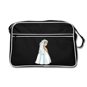 Singe Voile de mariée Mariage - Sac Retro - noir/blanc - Devant