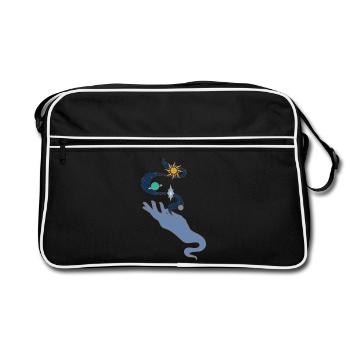 Universe in hand colour - Retro Tasche - Schwarz/Weiß - Vorne