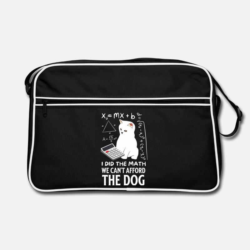 Humorous Cat Math Design Retro Bag