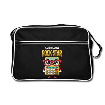 Number Day Calculator Character Design - Retro Bag - black/white - Front