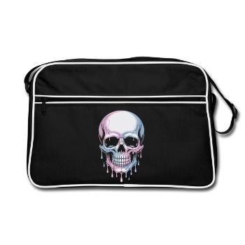 Kawaii Pastel Goth Crâne - Sac Retro - noir/blanc - Devant