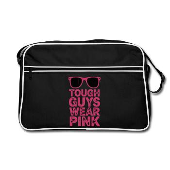 Tough Guys Wear Pink - Retro Bag - black/white - Front
