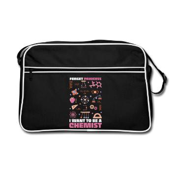 Rêves de chimie : je veux être chimiste - Sac Retro - noir/blanc - Devant