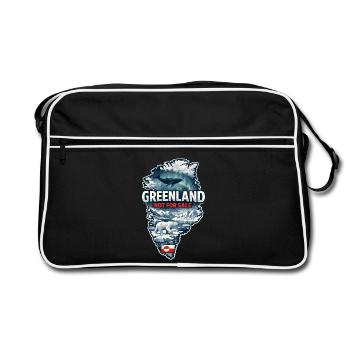 Groenland Danemark États-Unis Animaux polaires Baleine Ours Drôle - Sac Retro - noir/blanc - Devant