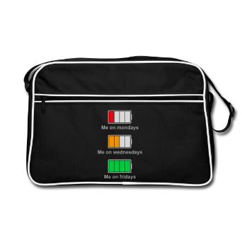 My Battery Through the Week - Retro Bag - black/white - Front