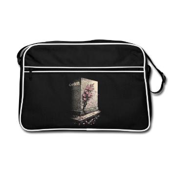 Fleurs de cerisier Sakura Fleurs de cerisier - Sac Retro - noir/blanc - Devant