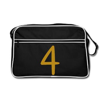 4 - Retro Tasche - Schwarz/Weiß - Vorne