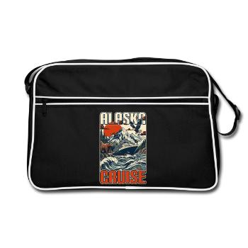 Alaska-Kreuzfahrt Gemeinsam Erinnerungen schaffen Familie - Retro Tasche - Schwarz/Weiß - Vorne
