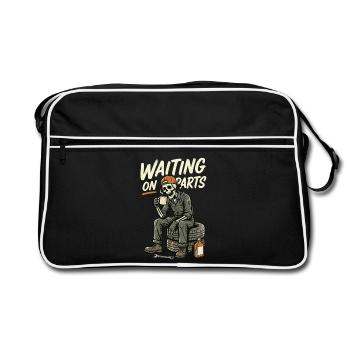 Car mechanic, mechatronics technician, car mechanic - Retro Bag - black/white - Front