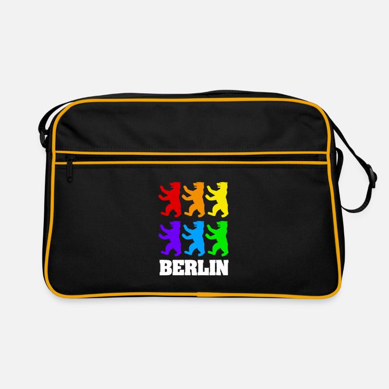 Berliner Bären in Farbe Retro Tasche