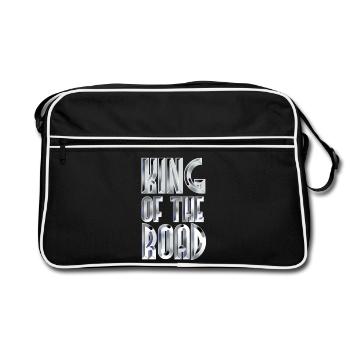 King of the Road -White Steel - Retro Bag - black/white - Front