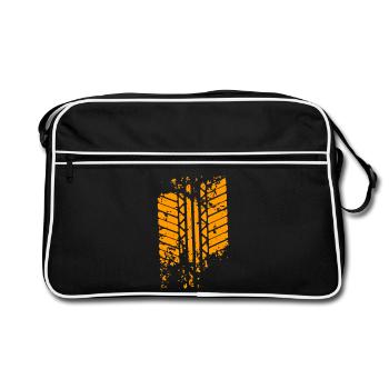 trace de pneu - Sac Retro - noir/blanc - Devant