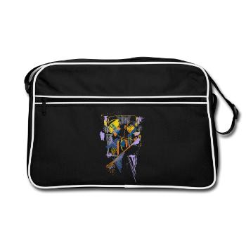 Architektur Abstrakt - Retro Tasche - Schwarz/Weiß - Vorne