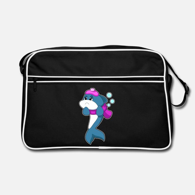 Maux de tête de dauphin Sac Retro
