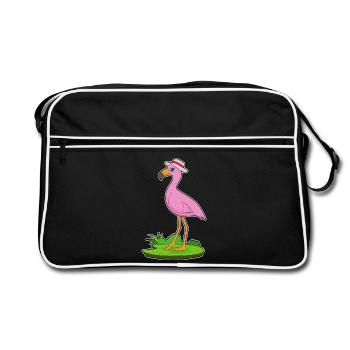 Chapeau de flamant rose - Sac Retro - noir/blanc - Devant