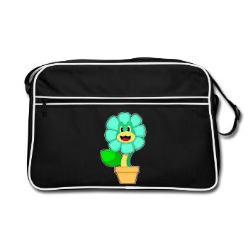 Snake Flower - Retro Bag - black/white - Front