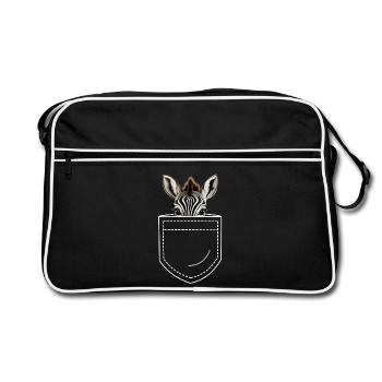 Zebra - Retro Bag - black/white - Front