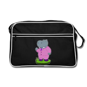 Hippopotame marié costume mariage - Sac Retro - noir/blanc - Devant