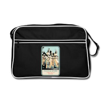 Château d'Ussé, Vallée de la Loire - Sac Retro - noir/blanc - Devant