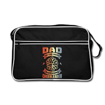 Père de la pom-pom girl la plus fantastique - Sac Retro - noir/blanc - Devant