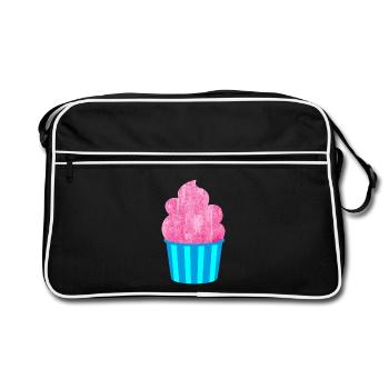 Cream Mug Strips Pink Summer Cream - Retro Bag - black/white - Front