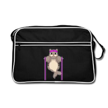 Phoque Bodybuilder Tractions Musculation - Sac Retro - noir/blanc - Devant