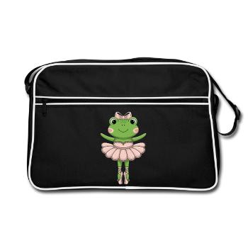 Grenouille de ballet en tutu rose - Sac Retro - noir/blanc - Devant