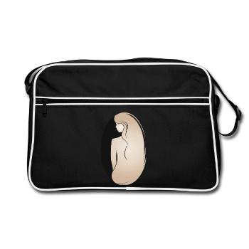 Silhouette féminine élégante – élégante et calme - Sac Retro - noir/blanc - Devant