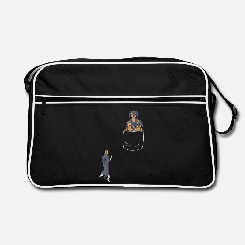 Dachshund Pocket Tee Retro Bag