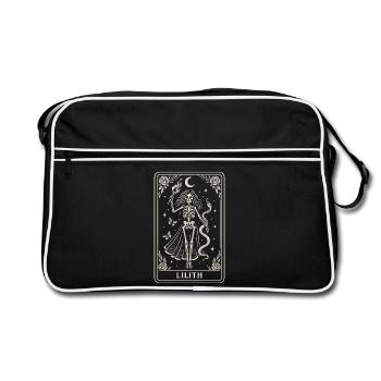 Lilith Skeleton Goddess Moonlight - Retro Bag - black/white - Front