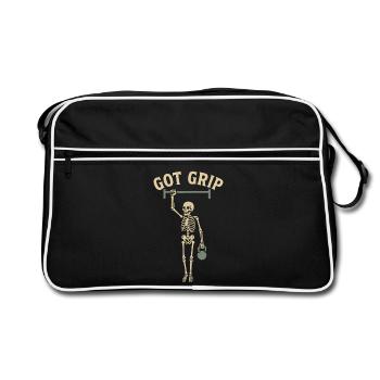 Got Grip Calisthenics Fitness Gym Training Workout - Retro Bag - black/white - Front