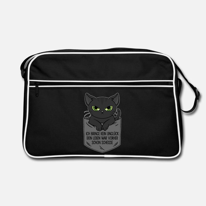 Ich bringe kein Unglück - Leben war schon Scheisse Retro Tasche