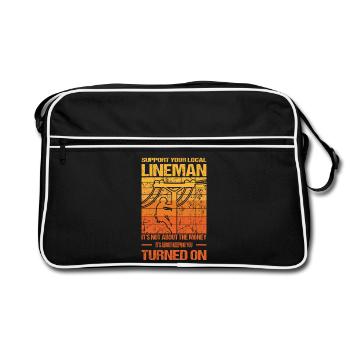 Electronics Technician Electrician Gifts - Retro Bag - black/white - Front