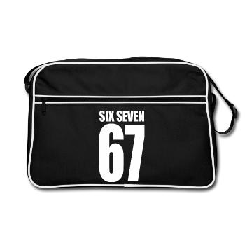 67 - Six Seven SixSeven Viral Meme - Sac Retro - noir/blanc - Devant